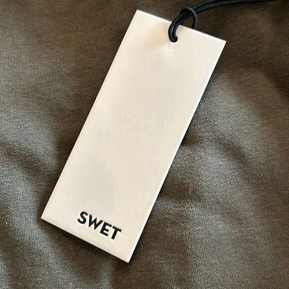 NEW Swet Tailor Mens Army Green Stretch Fleece Zip Hoodie - Picture 4 of 8